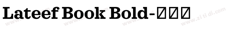 Lateef Book Bold字体转换